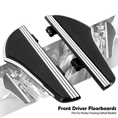 Defiance Rider Footboard Floorboard Fit For Harley 1994-2017 FLST 86-17 Chrome