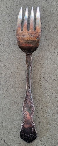 1835 R Wallace Silver Plate A1 8” Serving Fork