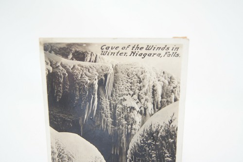 c.1924 Cave of Winds in Winter Niagra Falls New York Vintage Postcard RPPC - Picture 2 of 3