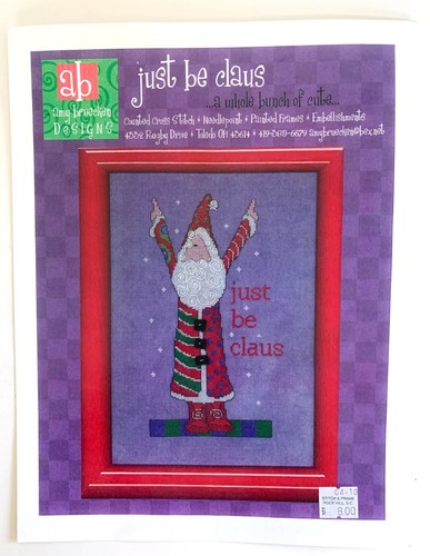 Amy Bruecken Designs Counted Cross Stitch Pattern JUST BE CLAUS Santa
