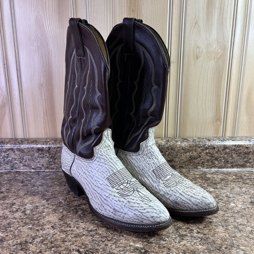 Leather Cowboy Boots USA Used 6860 | eBay