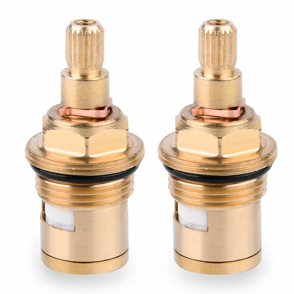 2/4x Keramik-Oberteil Ventiloberteil Messing Wasserhahn 1/2 Ventil Hahn Ersatz - Bild 3 von 4