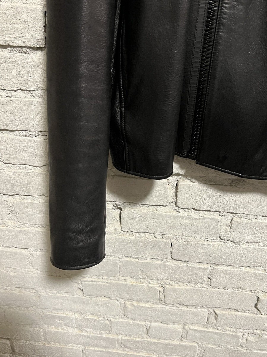 Authentic Acne Studios Black Leather Gibson Biker Jacket 54 XL | eBay