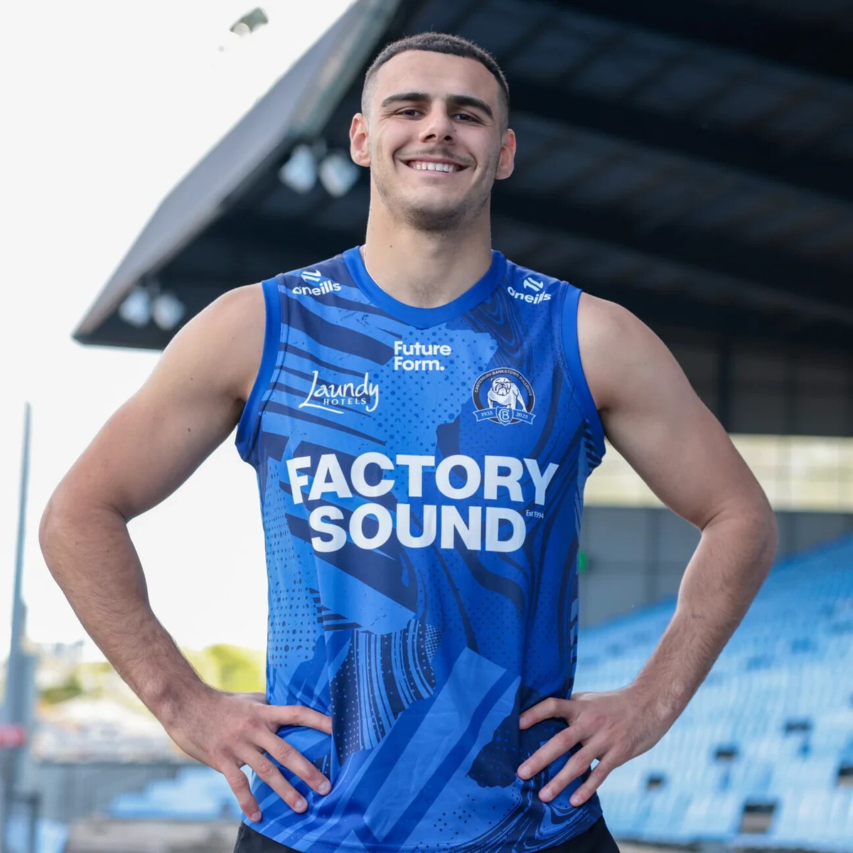 Canterbury Bulldogs 2025 Training Singlet Sizes Large - 7XL Blue