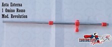 ASTA ESTERNA PER CALCIO BALILLA 1 OMINO ROSSO MODELLO REVOLUTION ROBERTO SPORT