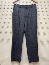 New Vtg L.L. Bean Womens Wool USA Made Pleated Wide Leg Pants 16 NOS Gray