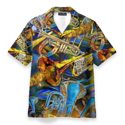 When Words Fail Trumpet Speaks   Hawaiian Shirt