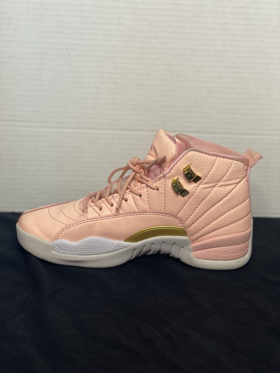 Nike Air Jordan 12 Retro Pink, White, Gold Size Y7 Pre-owned
