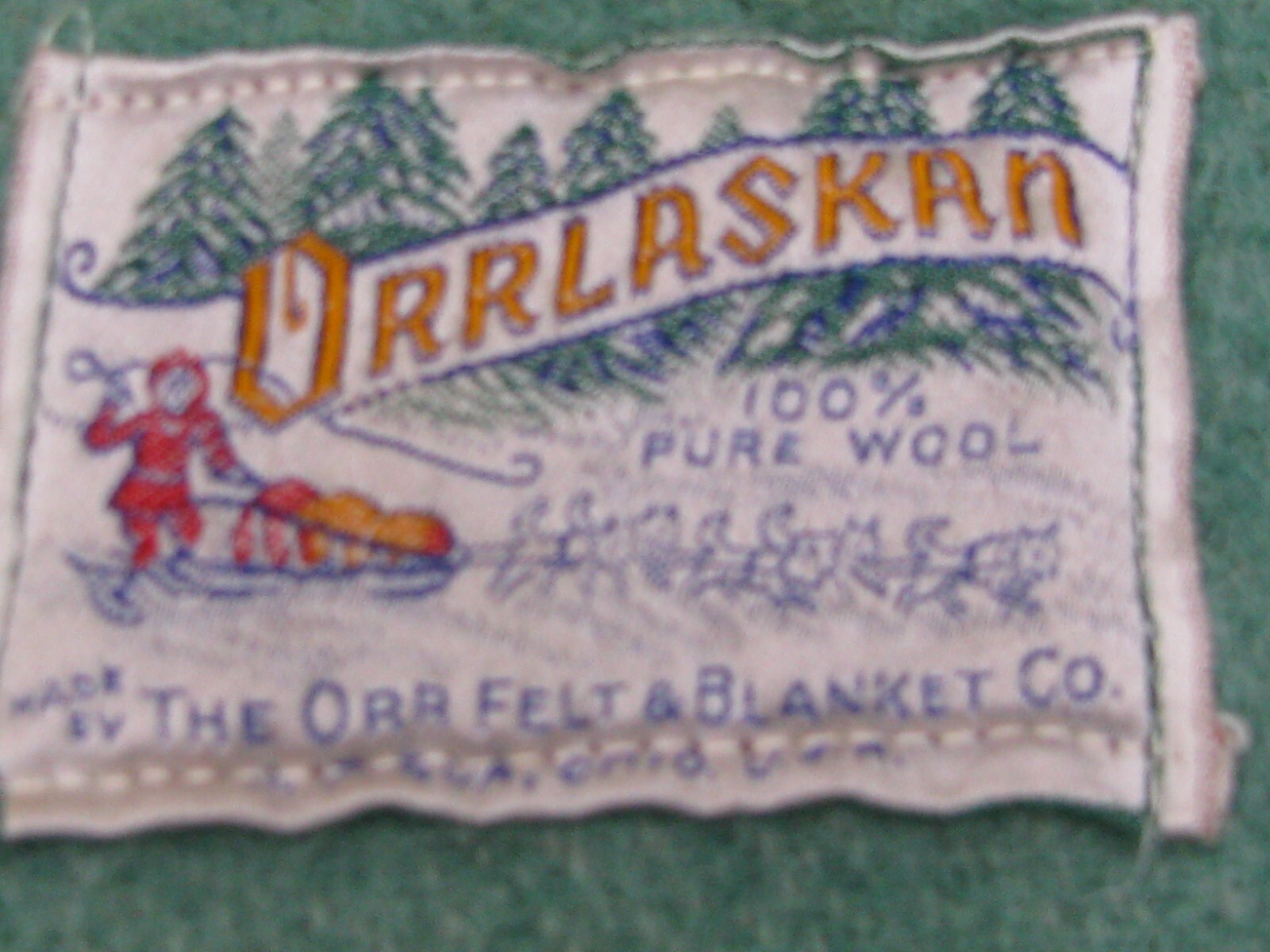 VINTAGE ORRLASKAN 100 WOOL BLANKET BY ORR FELT & BLANKET CO. OHIO eBay