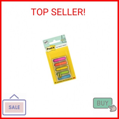 Post-it Arrow Flags, Assorted Bright Colors, .47 in Wide, 100/On-the-Go Dispense