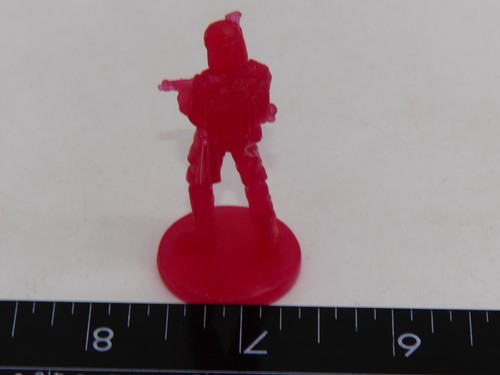 Star Wars Saga Collection Hologram 2" Mini Figure Boba Fett Red Figurine - Picture 3 of 6
