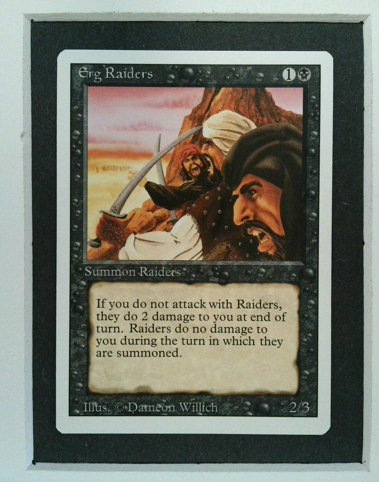 Erg Raiders Revised Edition Magic The Gathering MTG 3rd HP Common 1994 Black