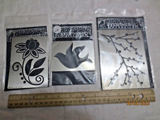 3 NIP Dreamweaver Stencils Metal Templates -Lynell Harlow Flower- Dove Branches