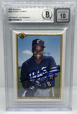 Frank Thomas Signed 1990 Bowman #320 Rookie Card Beckett Autograph 10 Grade
