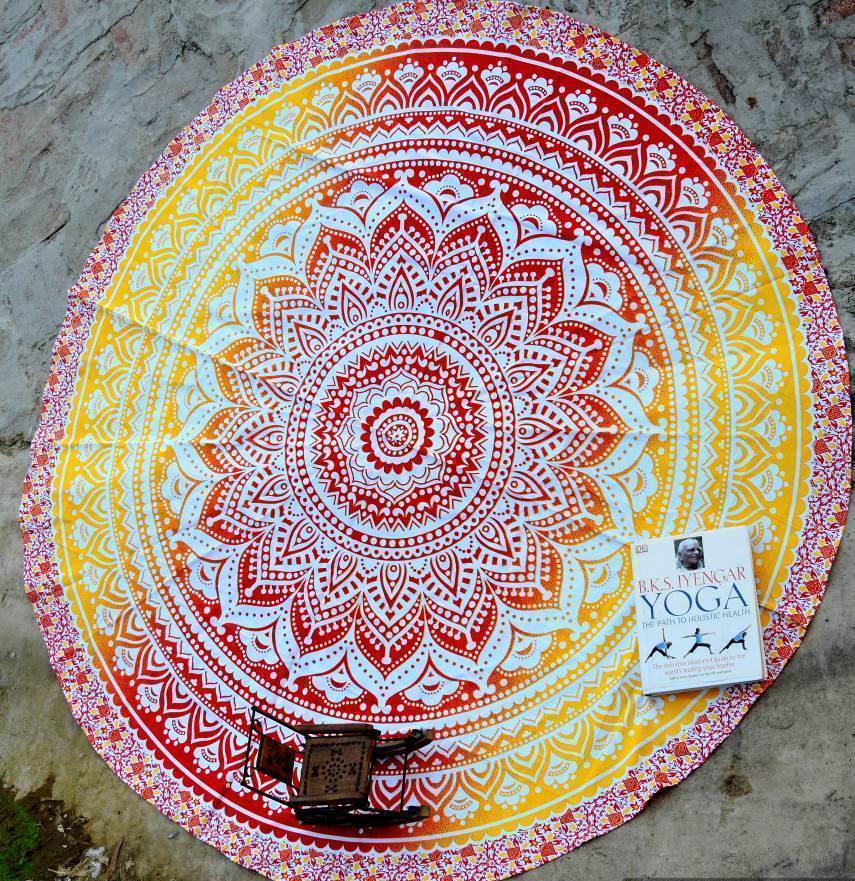 10-Pack Wholesale 72" Mandala Round Beach Throw & Tapestry – Bohemian Indian Print