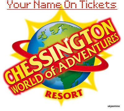 Comprar 2 X Chessington World Of Adventures Entradas-domingo 7th Agosto Con Tu Nombre