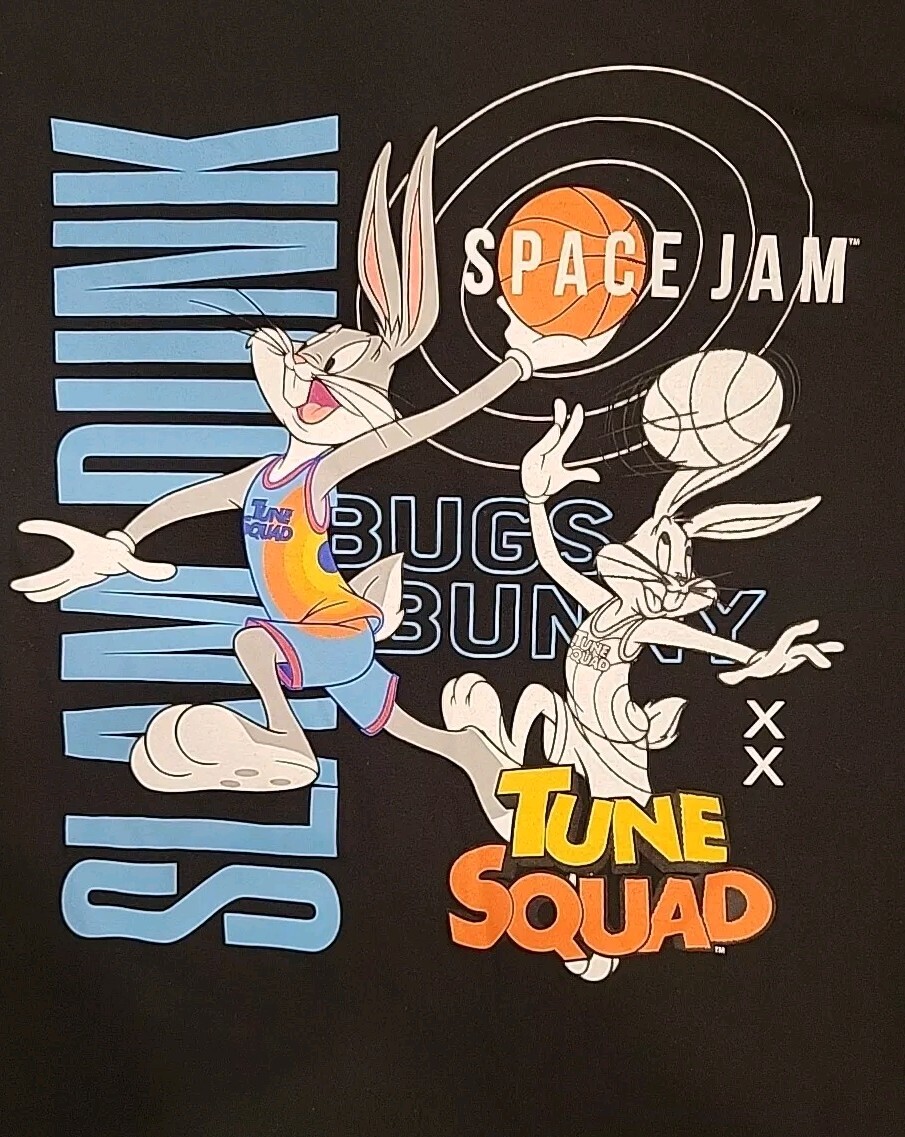 T-shirt Space Jam Tune Squad Homme - Medium (M) - Bugs Bunny & Daffy Duck - Blanc