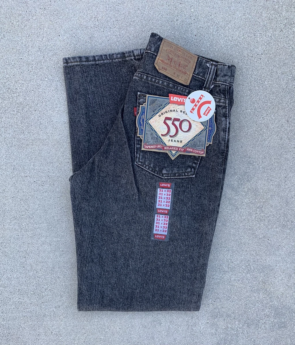 Vintage 90's Levi's 550 Jeans 31x32 Black Denim Made in USA