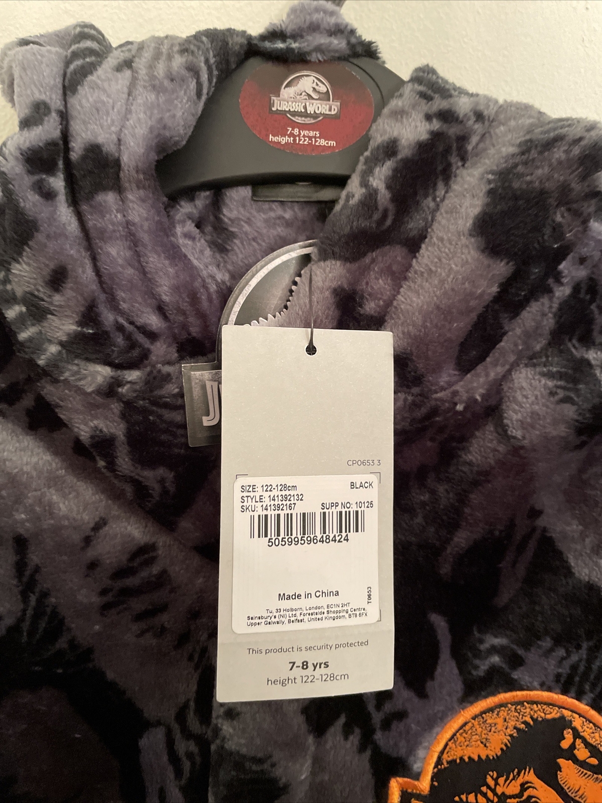 Jurassic World Charcoal Grey Dressing Gown 78 Years BNWT eBay