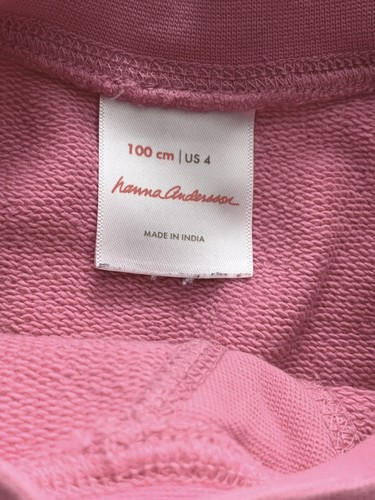 EUC Hanna Andersson Pink French Terry Sweatshirt Sz 4 Girl Boy Classic Crewneck - Picture 5 of 7