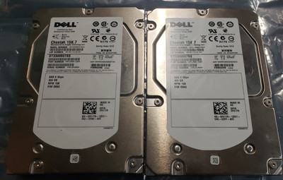 Lot of 2 Dell 300GB 15K SAS Server 3.5'' Hard Drive SAS Dell PN ST3300657SS