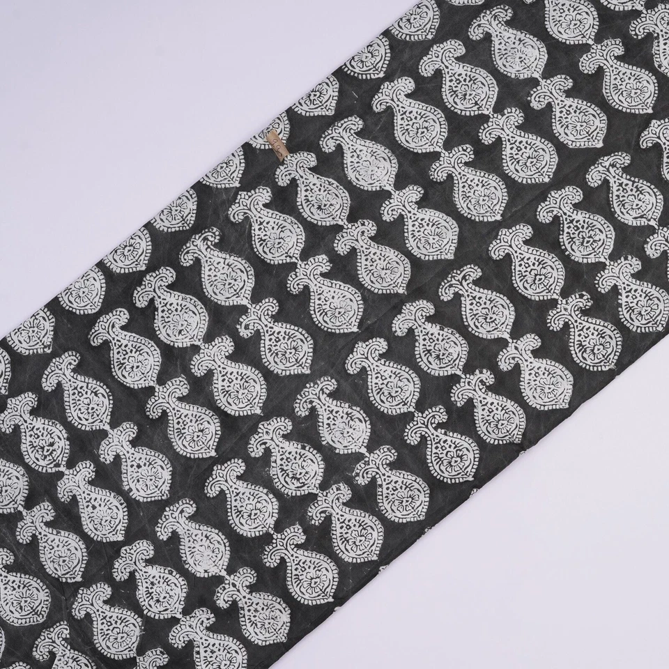 20 Yard Hand Block Print Handmade Cotton Indian Natural Sanganeri Print Fabric - Image 2 of 4