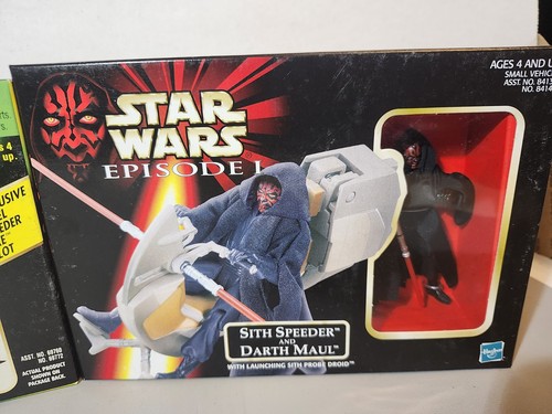 Star Wars Episode 1 Fahrzeuge Sith Speeder & Darth Maul und Speeder Bike - Bild 3 von 5