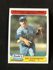 1985 Topps Drake's Big Hitters #39 Dan Quisenberry Baseball Card