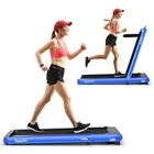 2 in 1 Folding Treadmill  4.75HP Running Machine w/ APP & Remote Control Navy