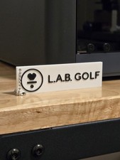 L.A.B. Golf Bag Tag 4.25" X 1.25". 3d printed