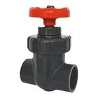 PVC Grey Gate Valve For Aquarium Fish Tank Plumbing Sump Metric 20 25 32 40 50mm