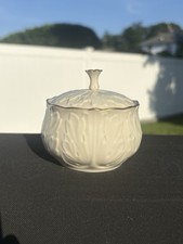 Lenox Cottage Candy Jar W/ Lid Embossed Leaf ...