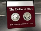 TWO 1oz SILVER BULLION THE KING of AMERICAN COINS 1804 Draped Bust Dollar Proofs