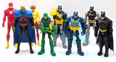 8 DC Comics Action Figures Batman Flash Martian Manhunter Green Arrow ++