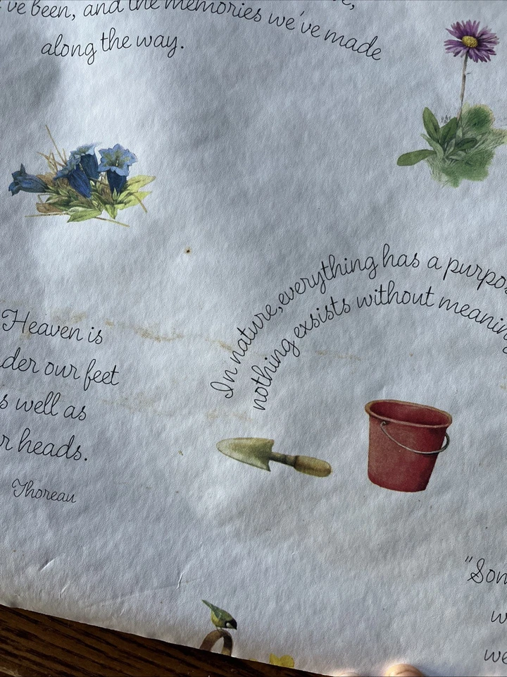 Lote de 2 revestimientos de papel tapiz vintage jardín floral Marjolein Bastin Foto 3 de 4