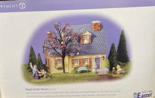 Happy Easter House Dept. 56 Snow Village Light House 55090 Sealed Taped New - Picture 4 of 4