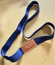 Prada Navy Blue Elastic Belt 30 inches