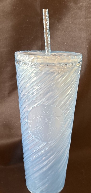 Starbucks Light Blue Swirl Venti 24oz Tumbler Cold Cup Summer 2024 New