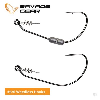 Savage Gear Weedless Hooks - Pike Perch Zander Bass Wrasse Sea Boat Lure Fishing