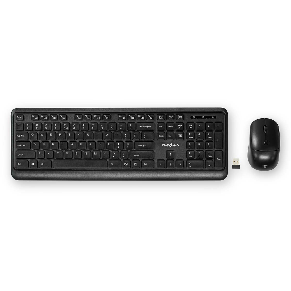 Clavier sans fil QWERTY Nedis avec souris pour coder et rédiger facilement en anglais