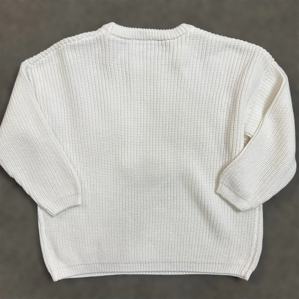 New England Patriots Sweater 4T Girls Yarn Embroidered NFL Football Knit Cotton  - Image 3 of 4