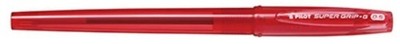 PILOT Super Grip G Ballpoint Pen, 0.5mm, Cap Type, BSGC-10EF-RR, 10 Pieces