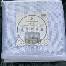 Breathable Baby Classic Mesh Safety Crib Liner white