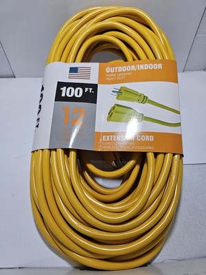 12 Gauge 100ft. Heavy Duty Indoor/Outdoor Extension Cord Over $100 in Stores