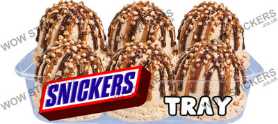 Eiswagen Aufkleber Snickers B Scoop Tablett Anhänger Decal (Größe wählbar)