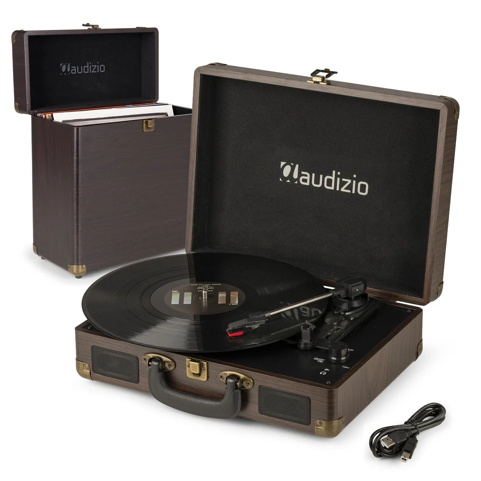 RP114 Briefcase Record Player with Speakers - Transfer Vinyl LP to Computer MP3