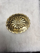 Vtg gold tone filigree huge Hair Barrette