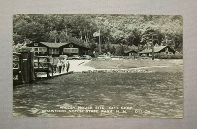 Antique Vtg 1930s Willey House Site Crawford Notch NH Real Photo Post Card RPPC