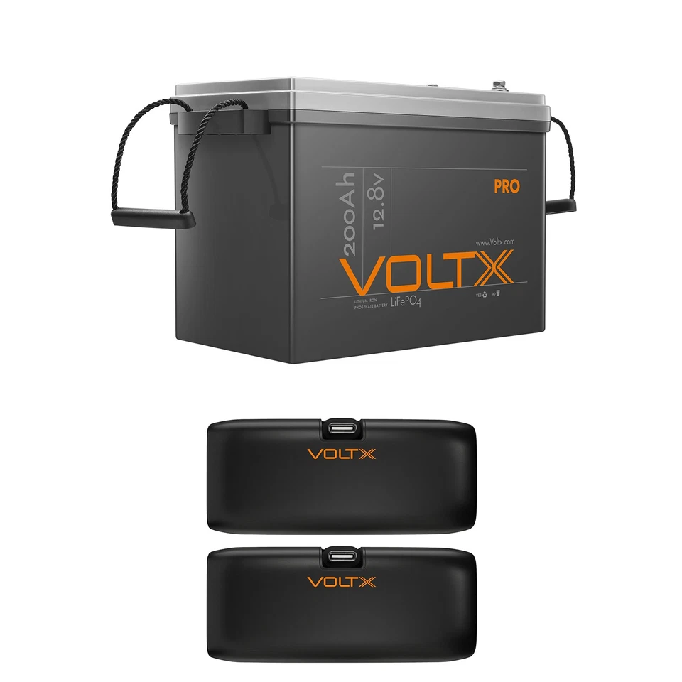 VoltX 12V 200Ah Lithium Battery LiFePO4 Rechargeable Backup Emergency RV 4WD
