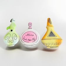 Perfume Bottle Wall Art Set of 3 Home Interiors Decor Beauty Ceramic Girls New